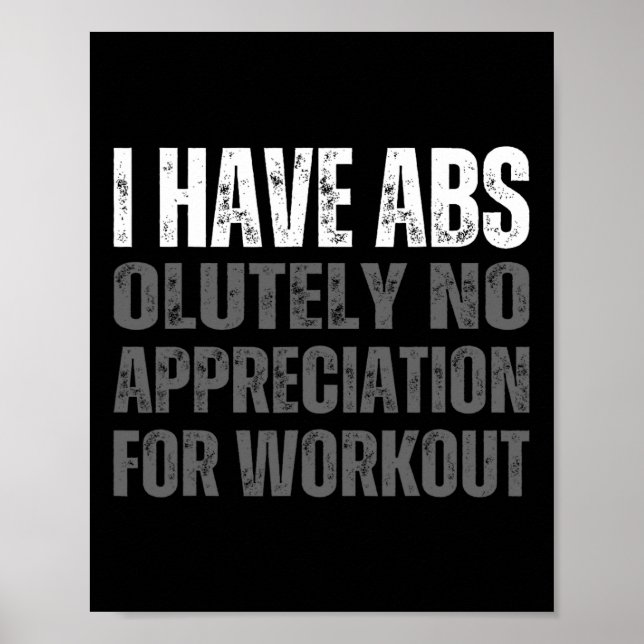 Poster Funny Abs Humour (Devant)