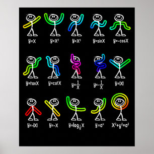 Poster Funny Algebra Danse Fonction Math Enseignant Geek