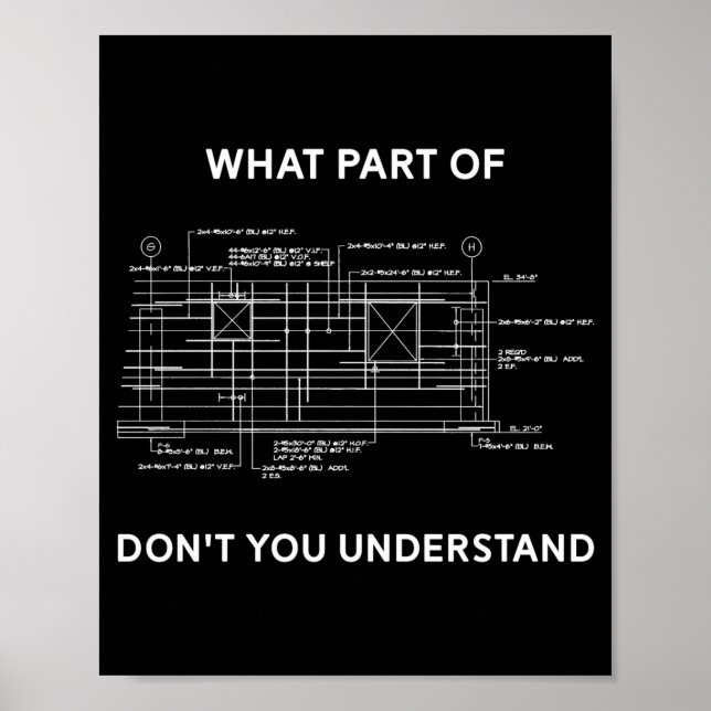 Poster Funny Architectural Civil Engineering Engineer  (Devant)