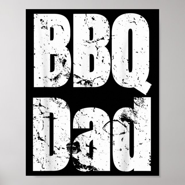 Poster Funny Bbq Smoker Accessoire Pitmaster Papa Grillin (Devant)