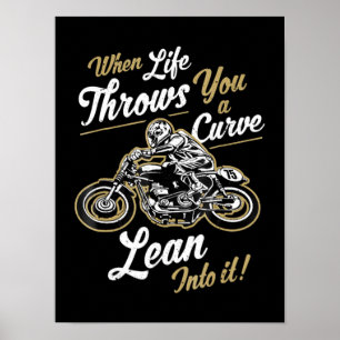 Poster Funny Biker cite un cadeau de moto sarcastique