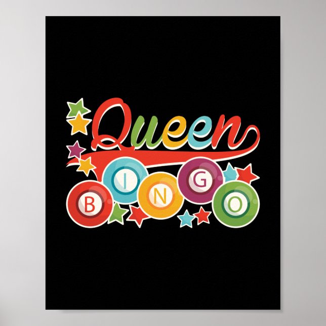 Poster Funny Bingo Girl Bingo Balls Queen (Devant)