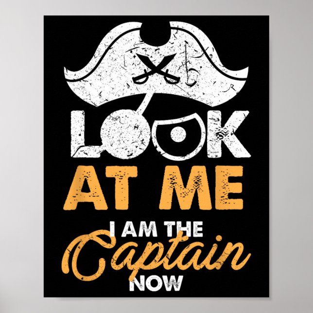 Poster Funny Boating I Am The Captain Sailor Sailing  (Devant)