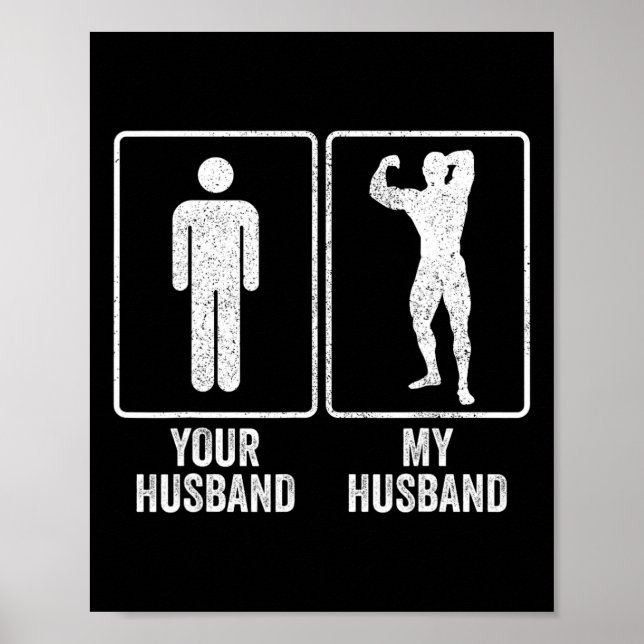 Poster Funny Bodybuilder Bodybuilding Mari Relation (Devant)