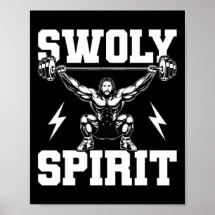 Poster Funny Bodybuilding Swolly Spirit Christian Faith D
