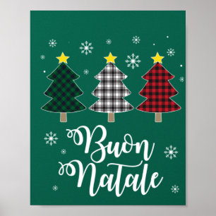 Poster Funny Buon Natale Italie Noël Vacances Italien Chr
