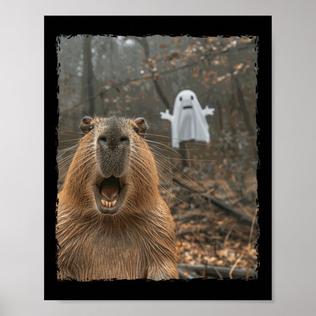 Poster Funny Capyra Halloween (Devant)