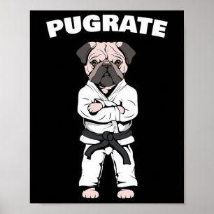 Poster Funny Carlin mignon Karate Black Belt Martial Art