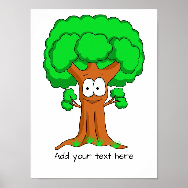 Poster Funny Cartoon Tree personnalisé (Devant)