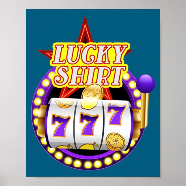 Poster Funny Casino Slot Machine Jackt Lucky  (Devant)