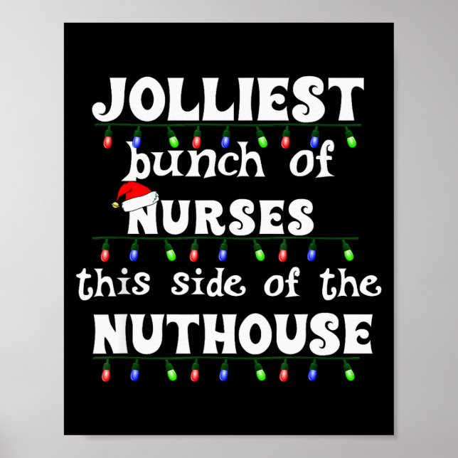 Poster Funny Christmas Matching Group Work Jolliest Bunch (Devant)