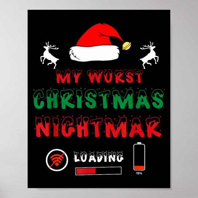 Poster Funny Christmas My Worst For Gamers  (Devant)