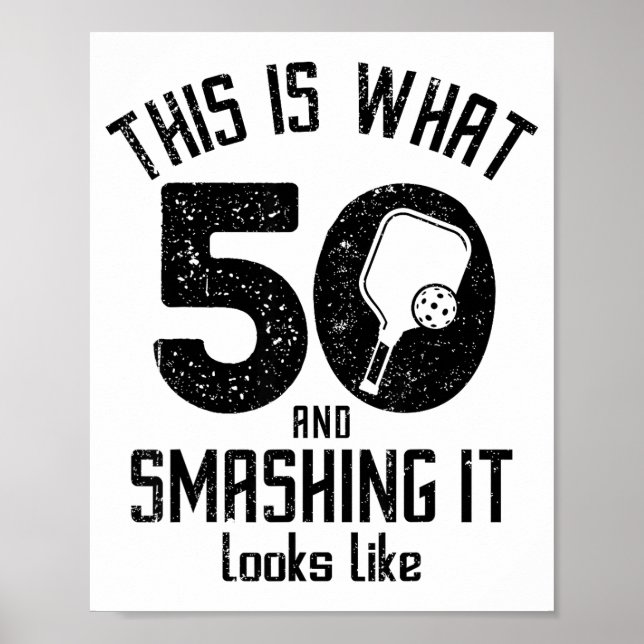 Poster Funny Ckleball 50th Birthday 50 Years Old Love Ckl (Devant)