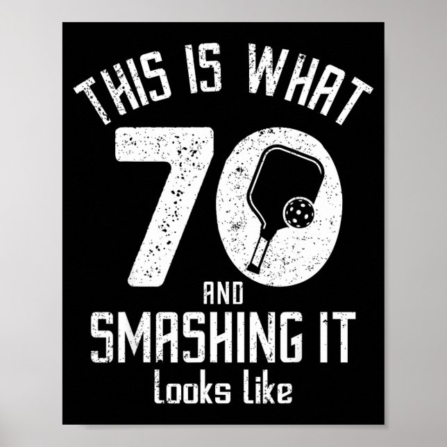 Poster Funny Ckleball 70th Birthday 70 Years Old Love Ckl (Devant)