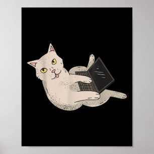 Poster Funny Computer Whisperer Cat It Professional Engin