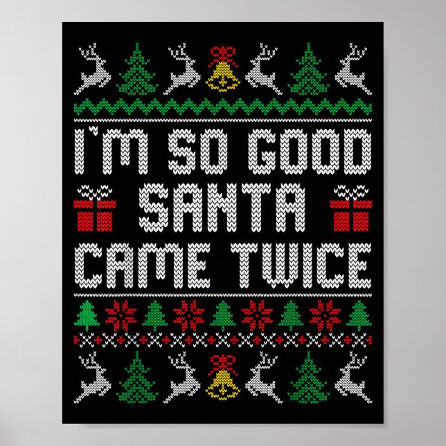 Poster Funny Couple Ugly Christmas Sweater For Men Women  (Devant)