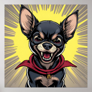 Poster Funny Crazy Chihuahua