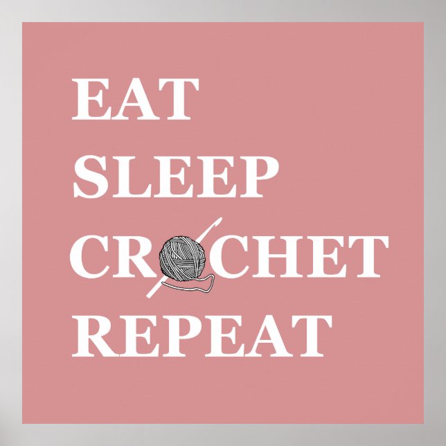 Poster Funny crochet citation tricot dire cadeau (Devant)