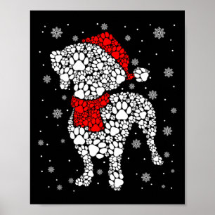 Poster Funny Dachshund Chien Paws Noël Noël Noël Noël Noë