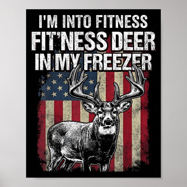 Poster Funny Deer Hunting Art For Men Women Wildlife Hunt (Devant)
