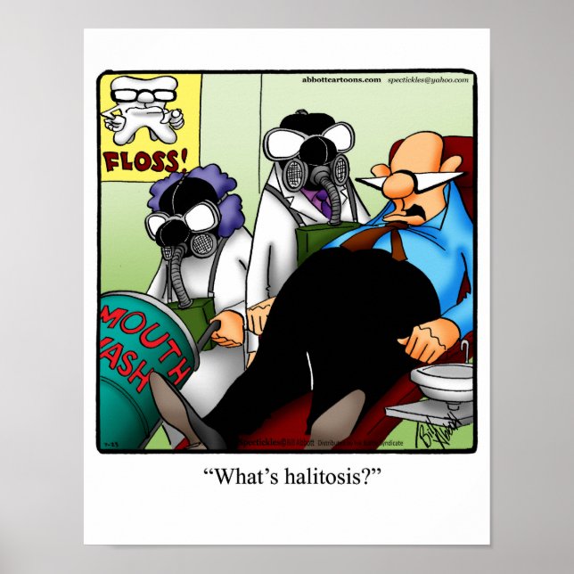 Poster Funny Dental Humour "Halitosis" (Devant)
