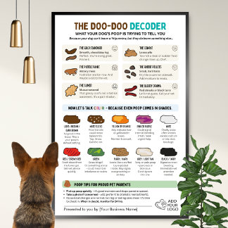Poster Funny Dog Poop Wall Chart for Pet Professionals