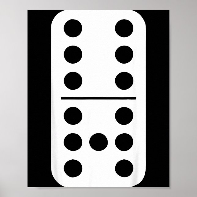 Poster Funny Domino Meme Six Seven Play Strategy Number H (Devant)