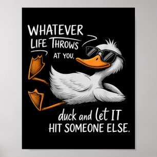 Poster Funny Duck Shirt Drôle Citation Tee - shirts Graph