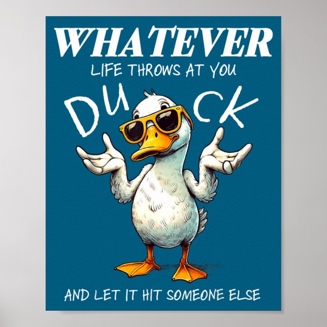 Poster Funny Duck Shirt Funny Quote Graphic Tees For Men  (Devant)