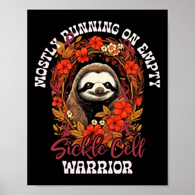 Poster Funny Empty Sloth Sickle Guerrier de cellule de fa (Devant)