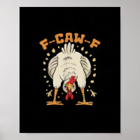 Funny F-Caw-F Poulet F-Caw-F Poulet Vintage Grap