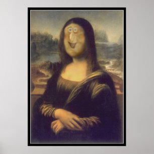 Poster Funny Face Mona Lisa Laughter