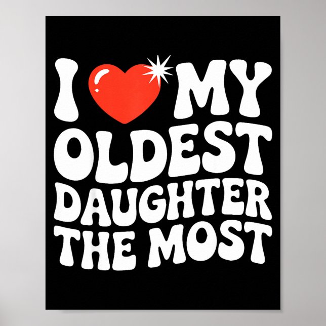 Poster Funny Favorite Oldest Daughter Proud Parent Senior (Devant)