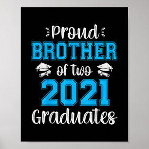 Poster Funny Fier Frère De 2021 Graduates T-shirt