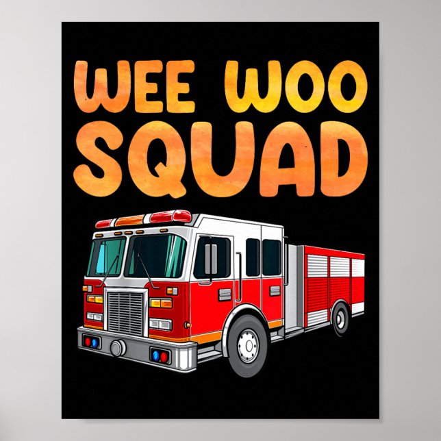Poster Funny Firefighter Art For Kids Men Women Fireman F (Devant)