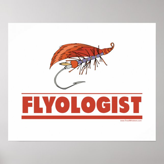 Poster Funny Fly Fishing (Devant)