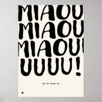 Funny French Cat Quote Art Print