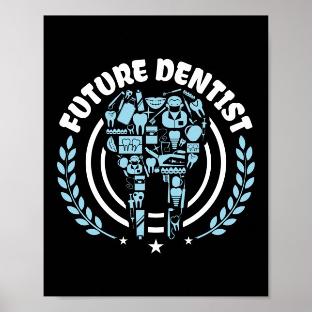 Poster Funny Future Dentist Dental Assistant Graduation (Devant)