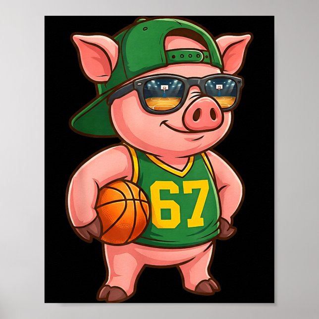 Poster Funny G Basketball 67 Gen Alpha Slang Srts Men Boy (Devant)