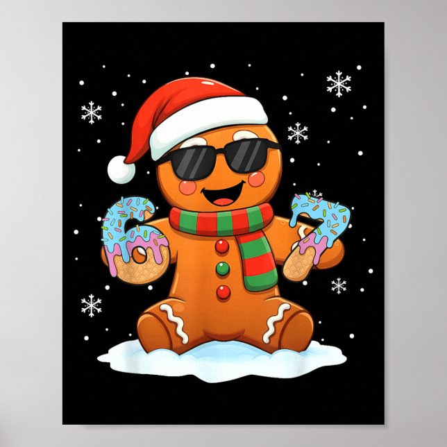 Poster Funny Gingerbread Six Seven 67 Ice Cream Drip Chri (Devant)