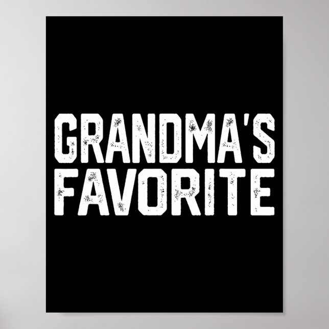 Poster Funny Grandma's Favorite Grandparent Granhild  (Devant)