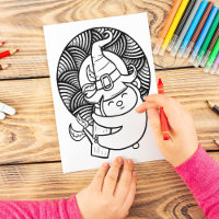 Funny Halloween Koala Coloration Page