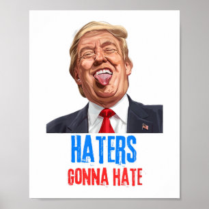 Poster Funny Haters va détester des citations drôles en d