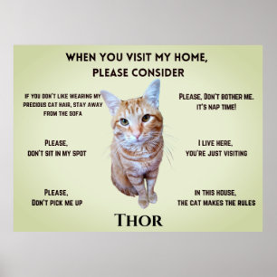 Poster Funny House Rules (personnalisées avec la photo du