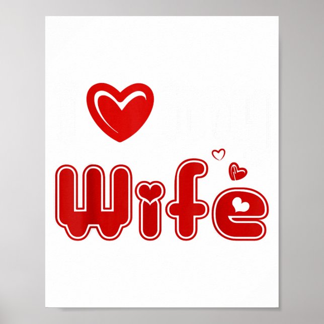 Poster Funny I Love My Wife  (Devant)
