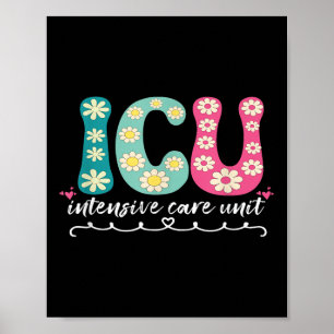Poster Funny Infirmière Infirmière Icu Intensive Care Uni