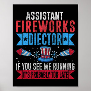 Poster Funny Istant Fireworks Directeur I Run You Run 4th