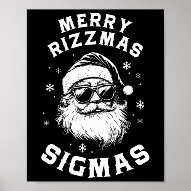 Poster Funny Joyeux Rizzmas Sigmas Enfants Ados École Chr (Devant)