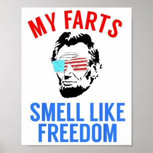 Poster Funny Juillet 4 Party - Funny Abe Lincoln Tee