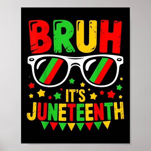 Poster Funny JunetDix Garçons Ados Enfants Bruh Son Junet (Devant)